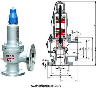 WA42Y-16C波纹管背压平衡全启式安全阀